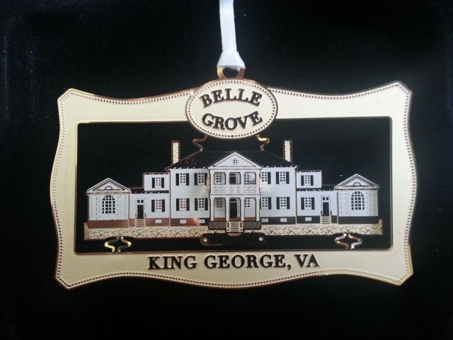 Belle Grove Plantation Bed and Breakfast Christmas Ornament 2010 King George Historical Society