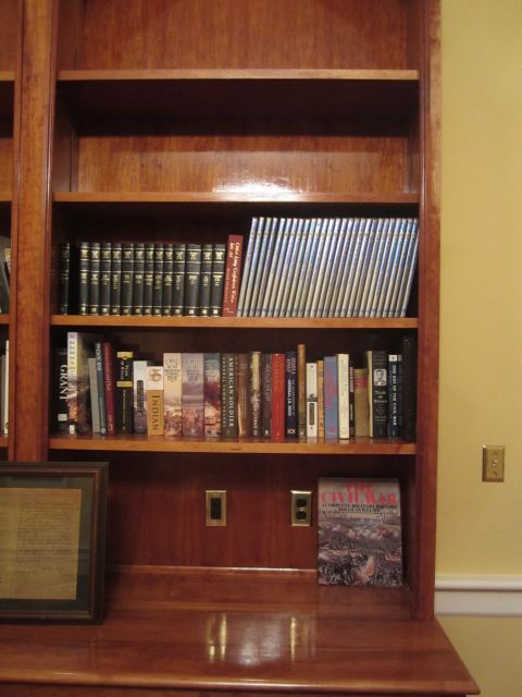 Civil War Books donated to Belle Grove Plantation Bed and Breakfast / James Madison Library in King George. Virginia