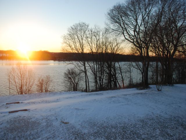 Second Snow 1-22-14 Sunset 1